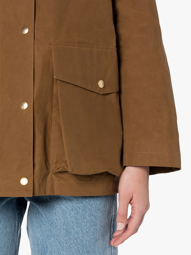 BLAIR BROWN WAXED COTTON FIELD JACKET 5