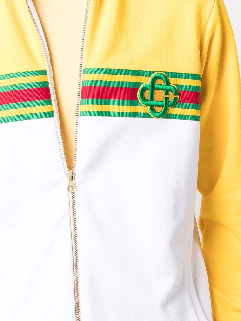 colour-block zipped jacket - 2