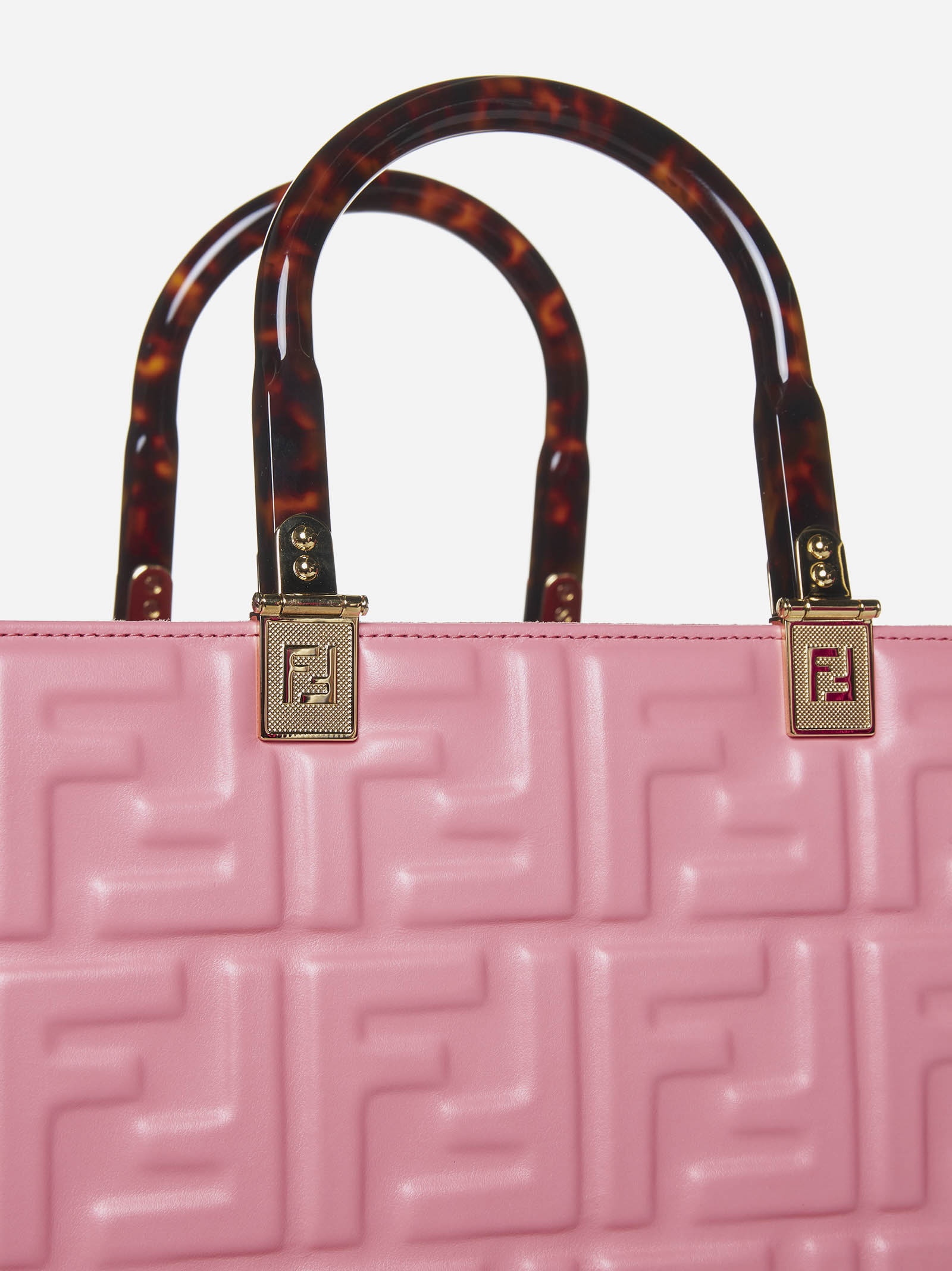Fendi Sunshine FF leather medium tote bag - 5