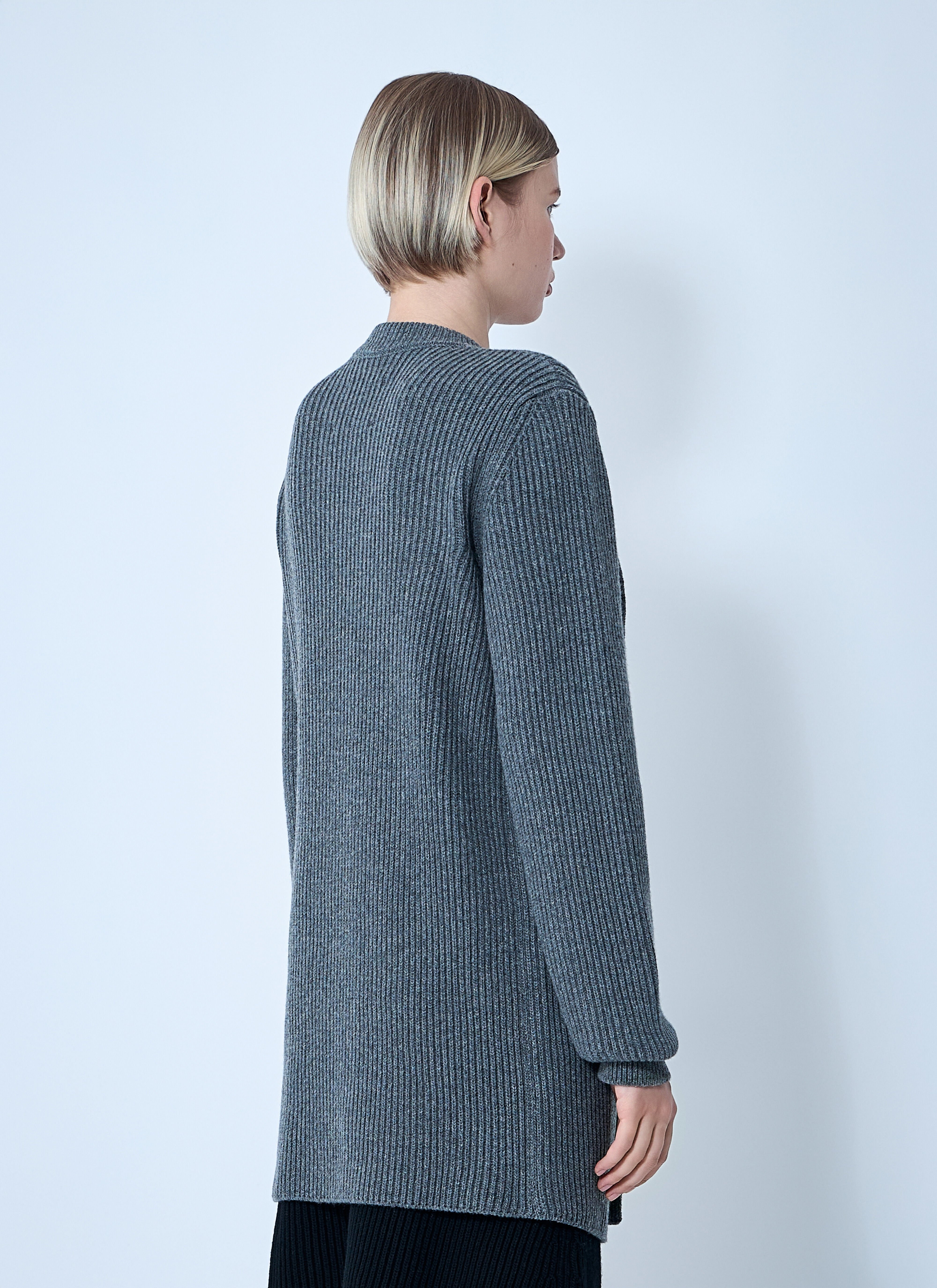 Overlapped Panel Sweater - 4