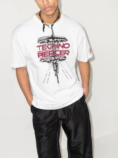 Raf Simons Techno Piercer-print T-shirt outlook