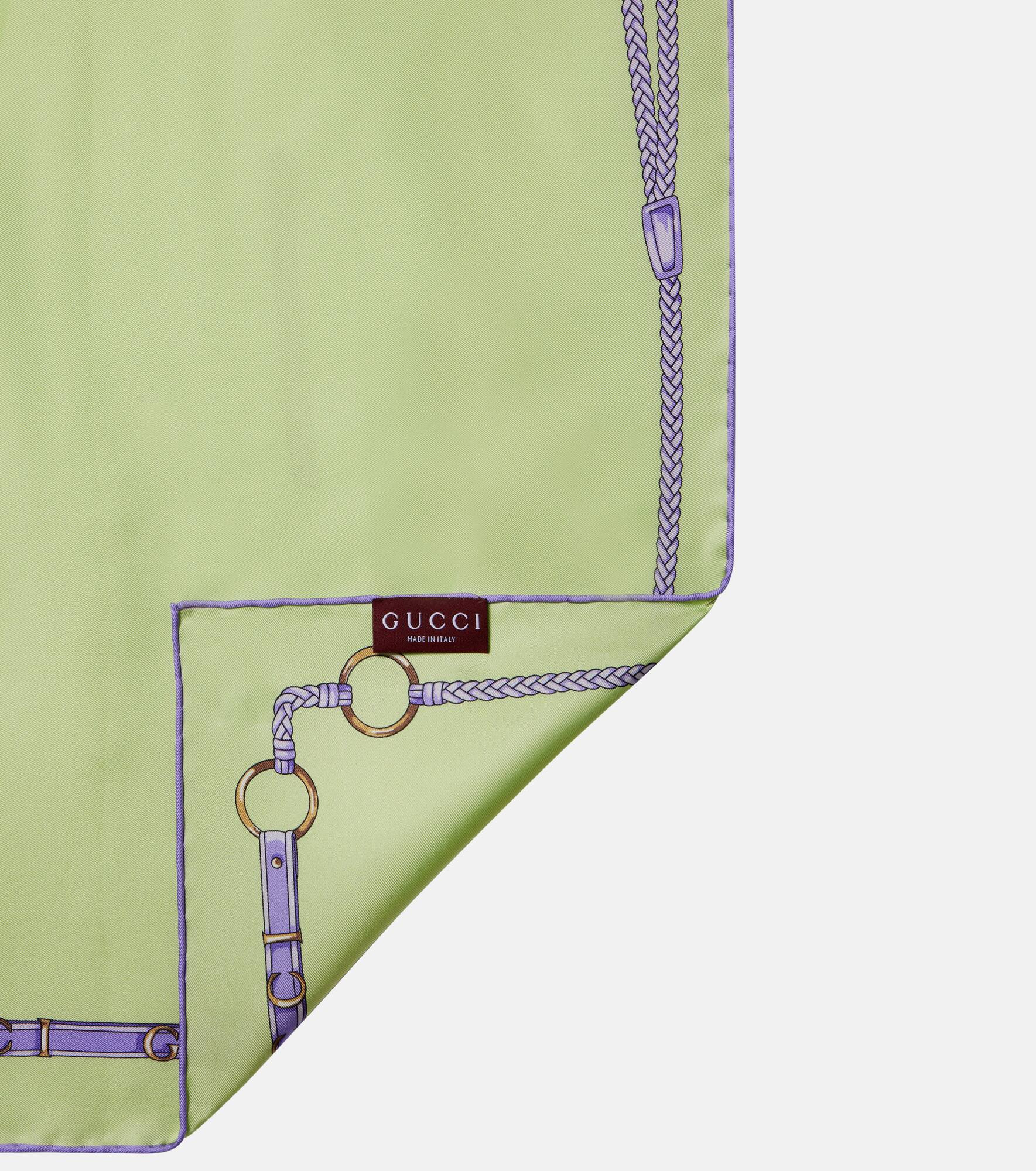 Printed silk scarf - 4