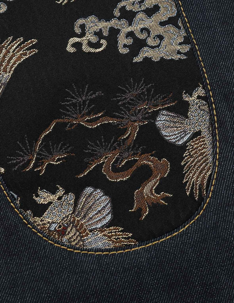 BROCADE DAICOCK INSERT WITH MULTI-POCKET CARROT-FIT JEANS #2017 7