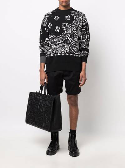 sacai bandana-print jumper outlook