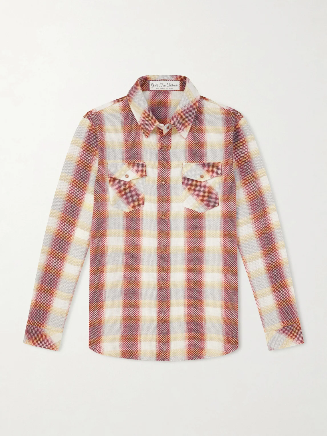 Checked Cashmere Shirt - 1