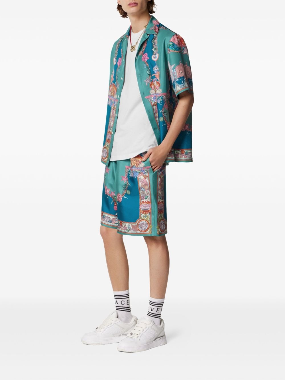 Coral Theatre-print shorts - 2
