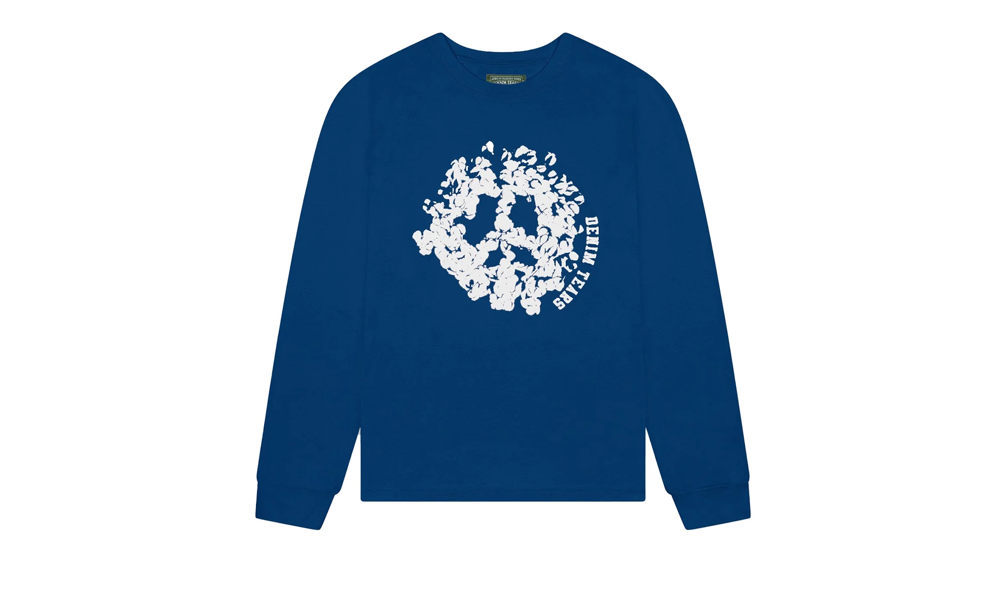 Peace Wreath Long Sleeve Tee "Navy" DT214 - 1