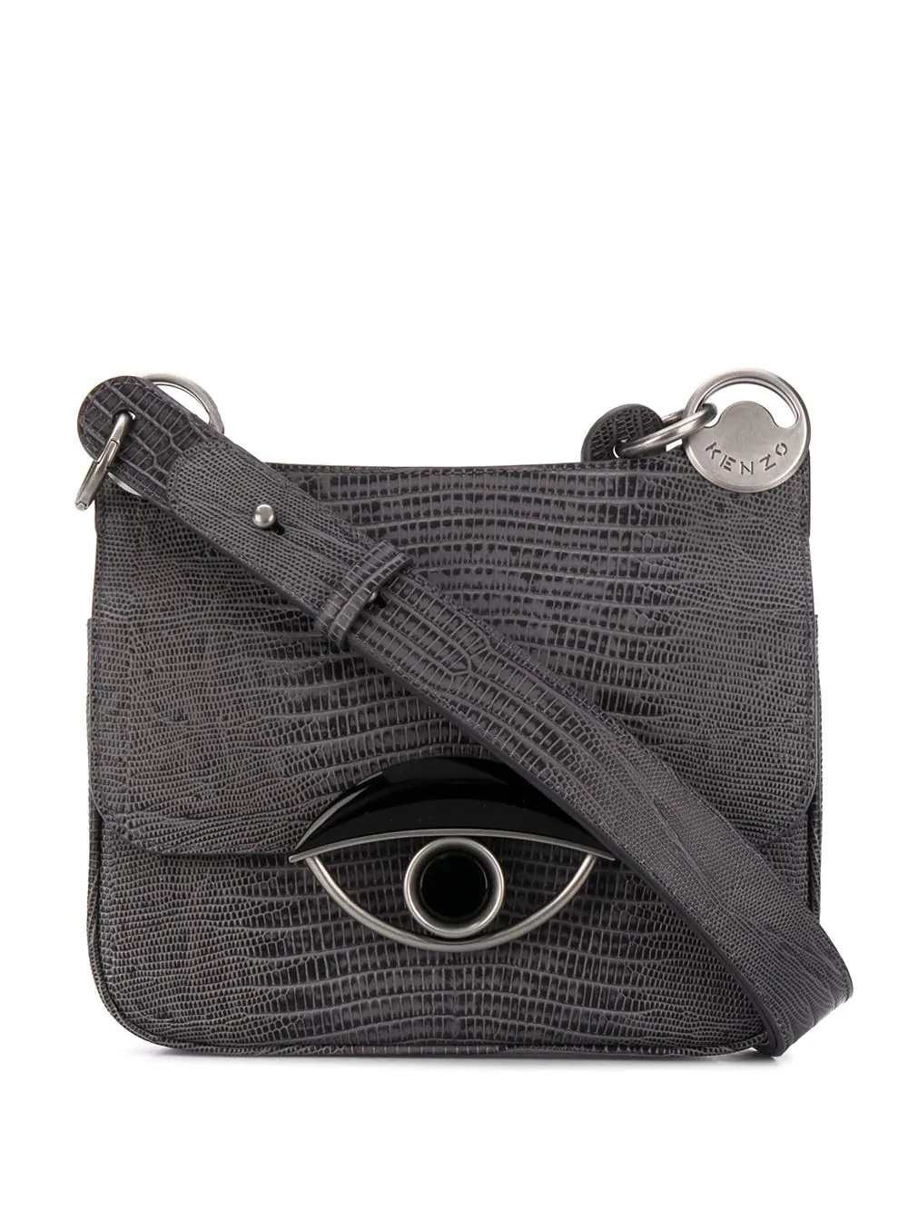 eye plaque crocodile effect tote bag - 1