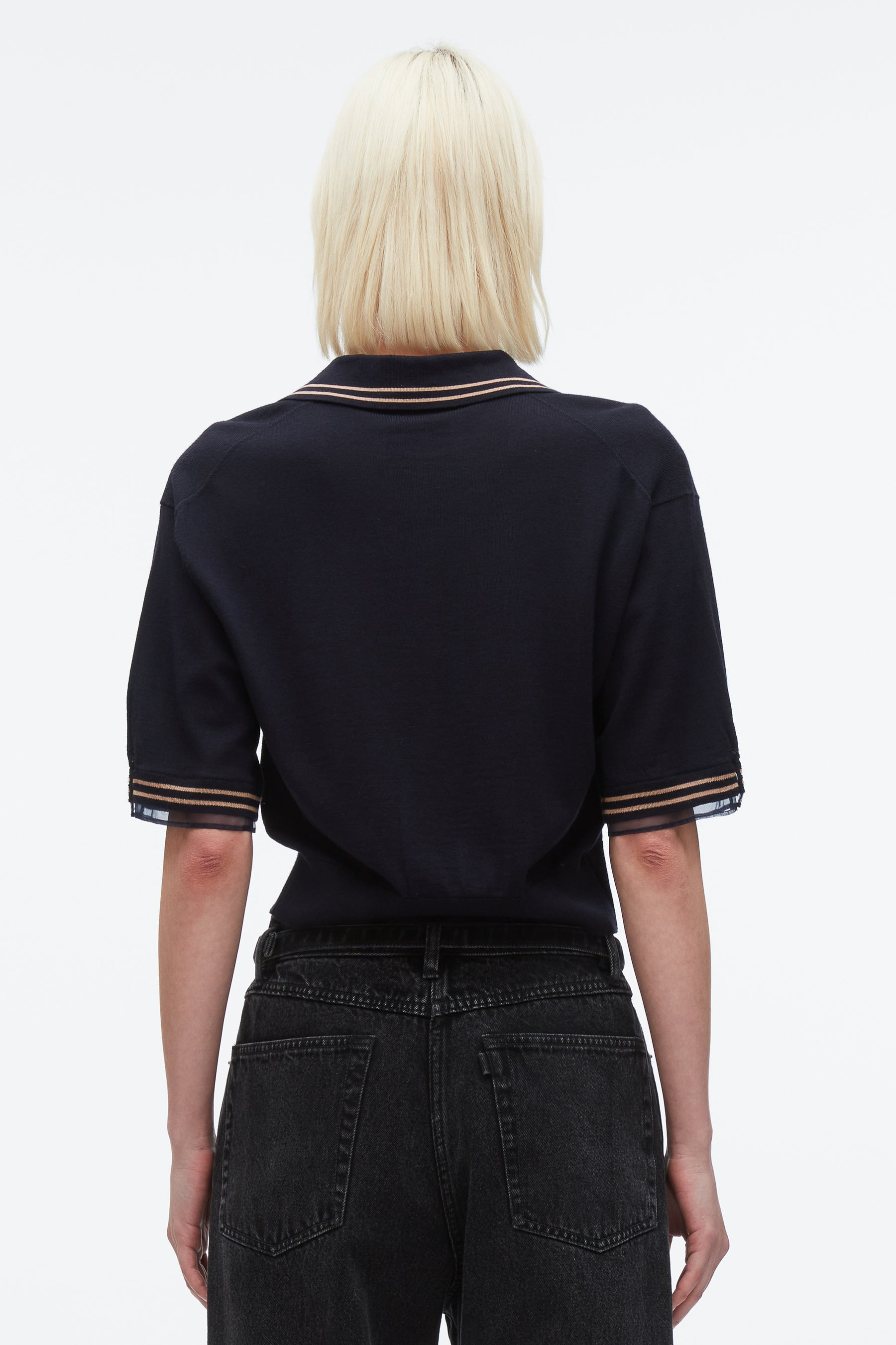 Cropped Polo with Organza - 5
