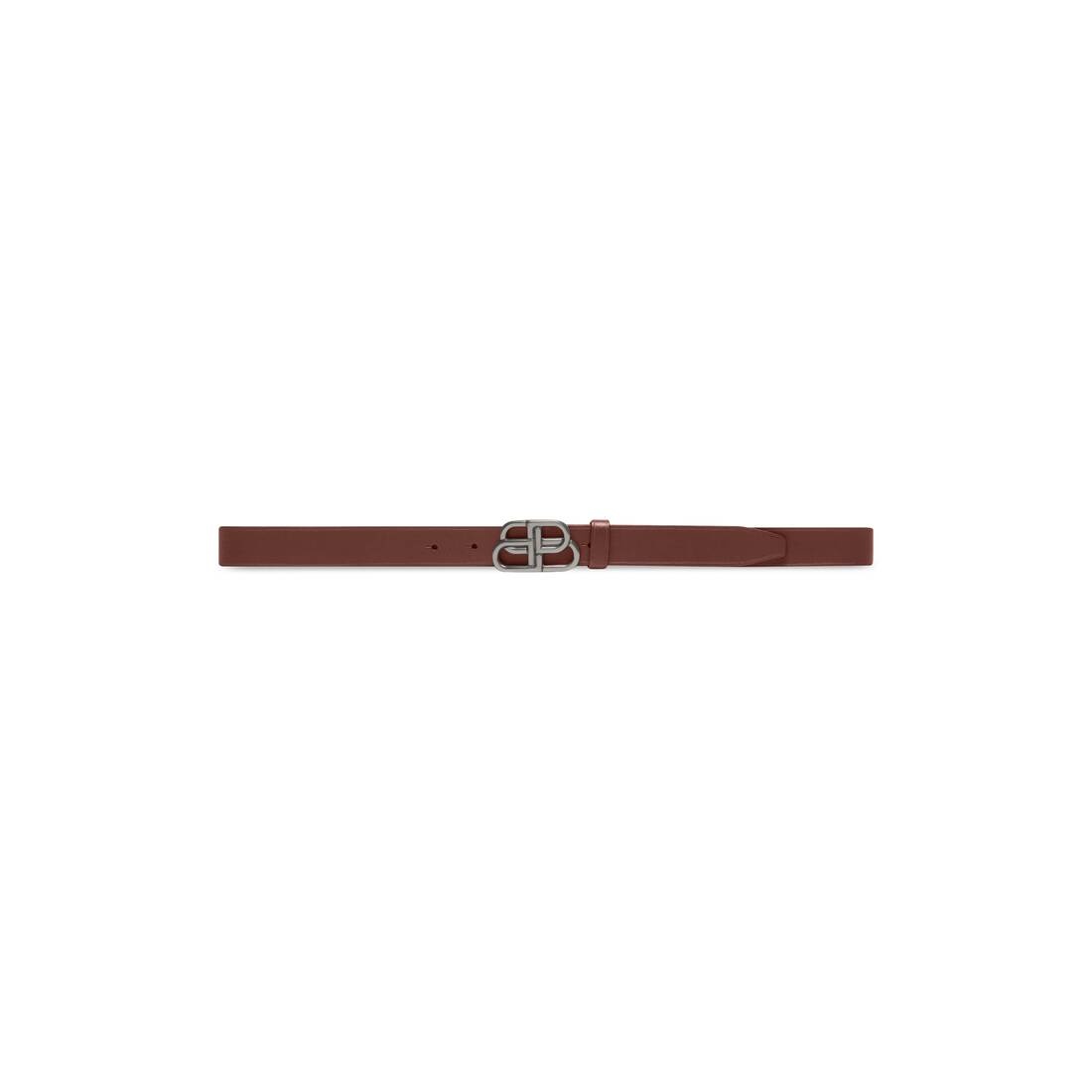 Women's Bb Thin Belt in Beige - 1