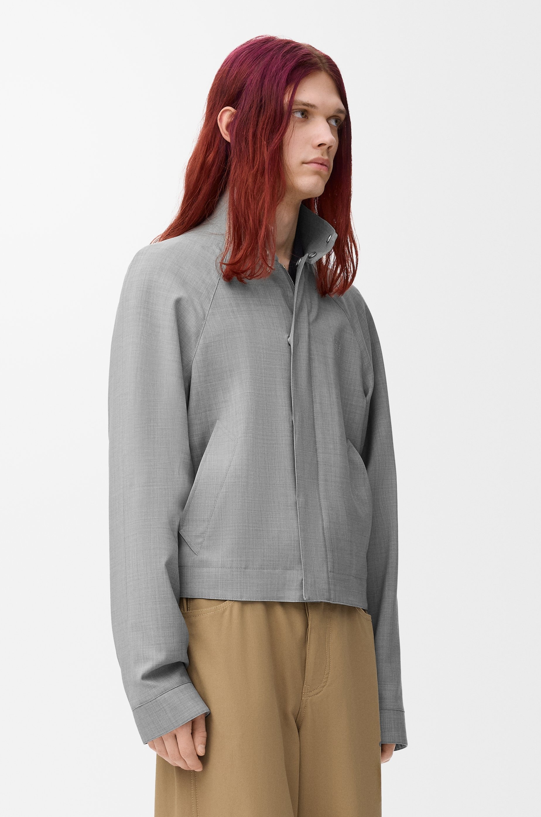 Zip-up jacket in wool - 3