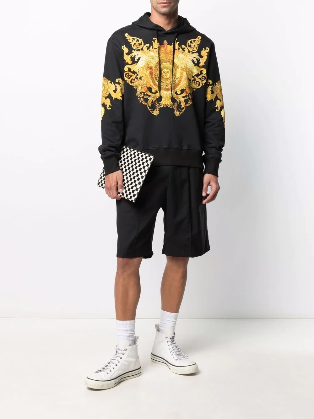 baroque-print hoodie - 2