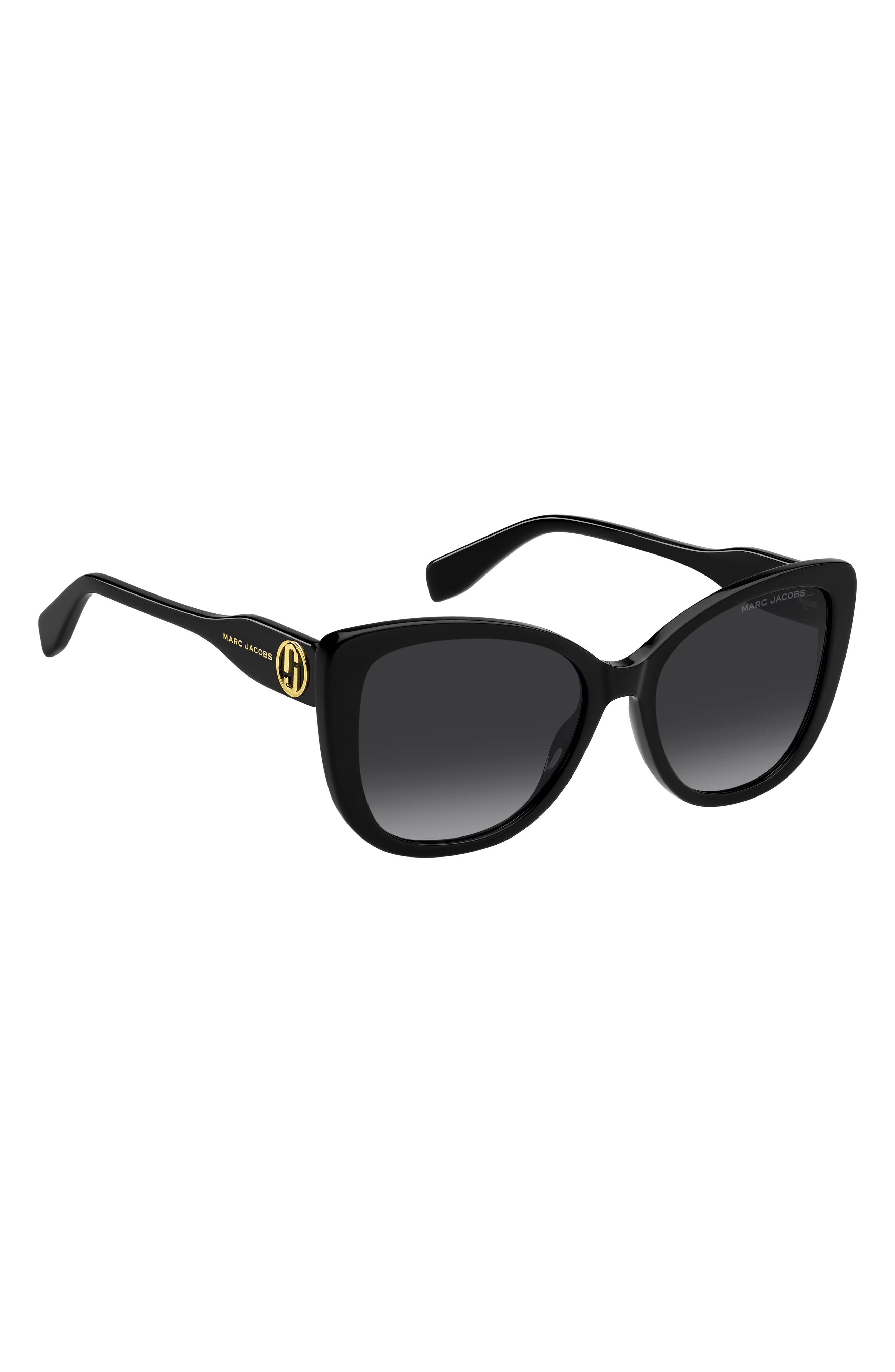 Marc Jacobs 55mm Gradient Cat Eye Sunglasses in Black/Dark Grey at Nordstrom - 4