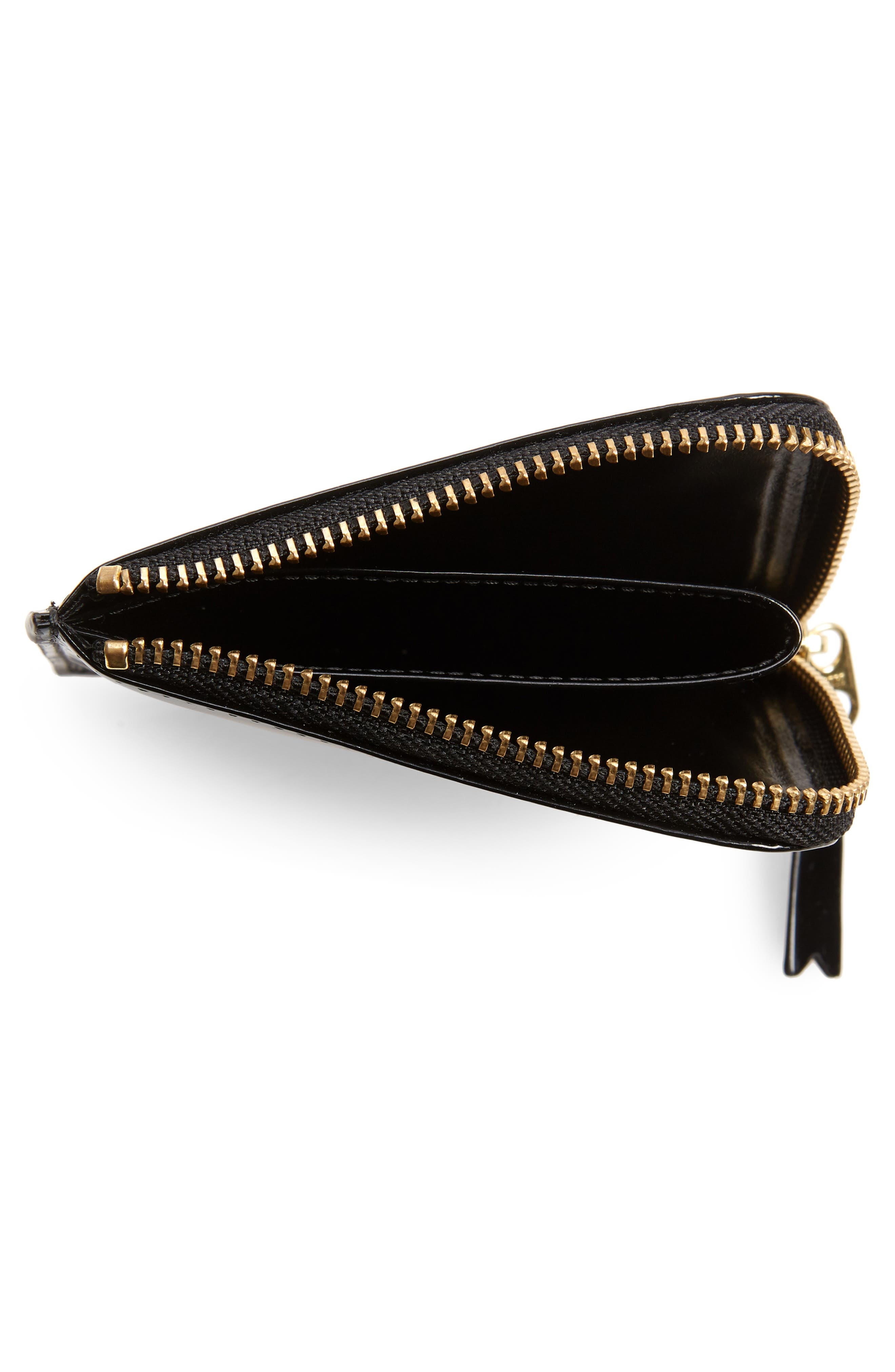 Comme des Garçons Wallets Dot Embossed Zip Around Leather Wallet in Black at Nordstrom - 2