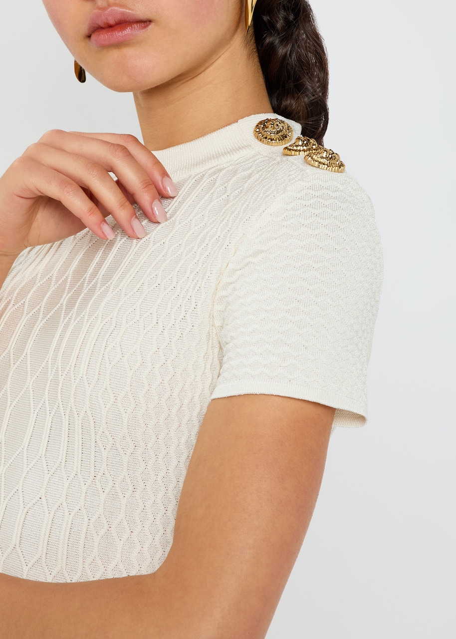 Balmain Textured Knit Mini Dress - 5