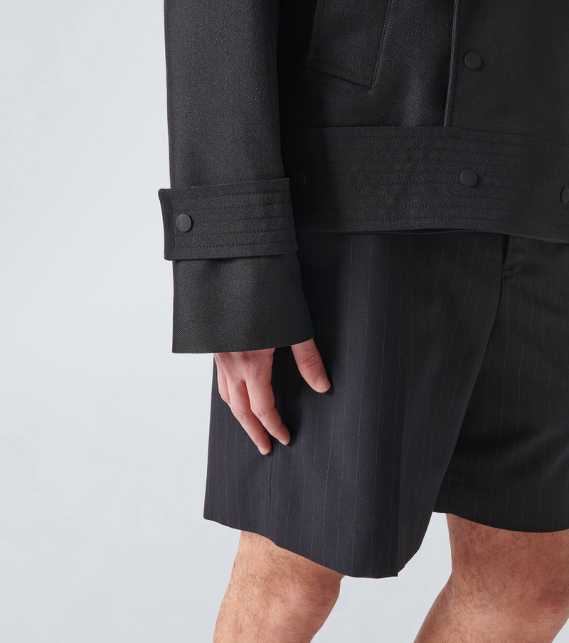 Cropped silk-blend trench coat 7