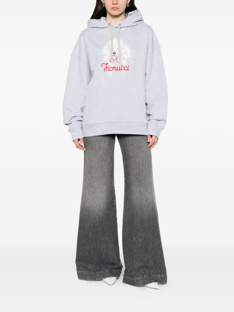 FIORUCCI poodle-print hoodie outlook