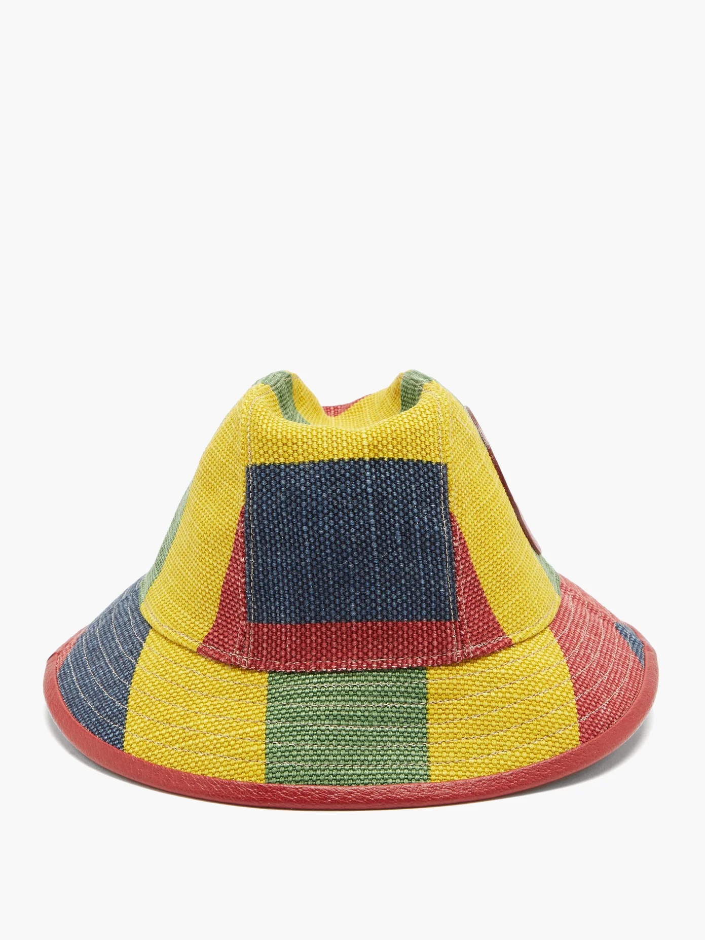 Baiadera-stripe linen-canvas bucket hat - 3