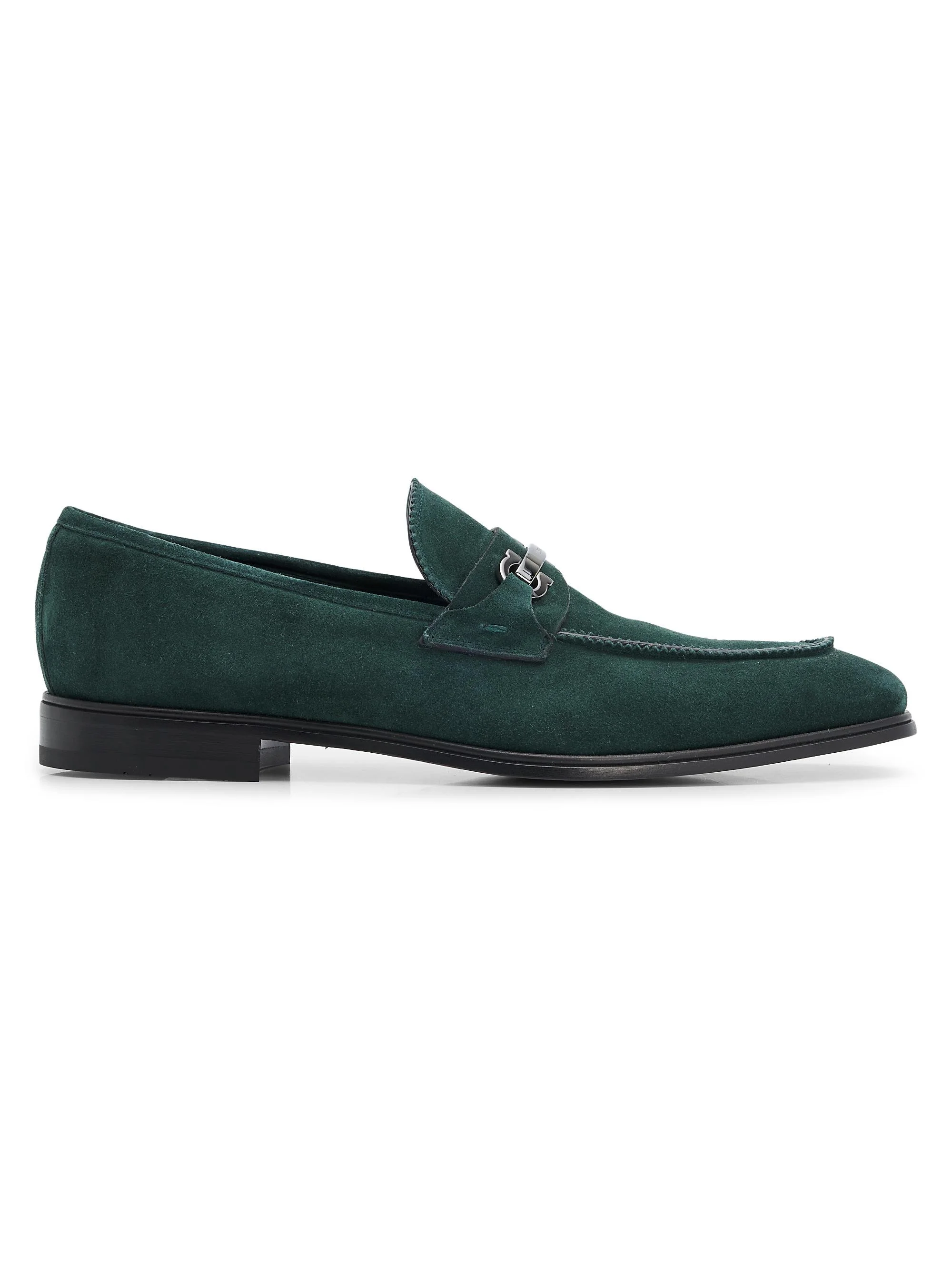 Men's Bently Leather Loafers - Moss - 1