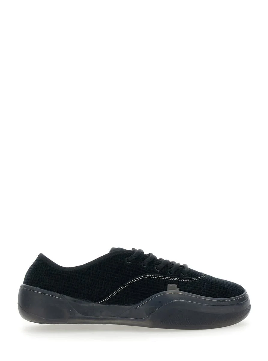 Erl 'Low Skate Mule' Black Low-Top Sneaker With Side Logo In Cotton Man - 1
