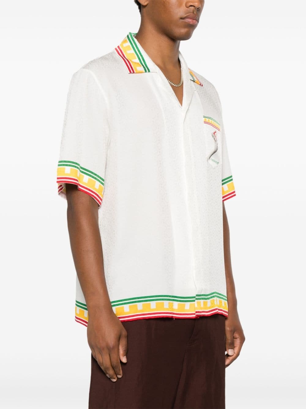 logo monogram pattern shirt - 3