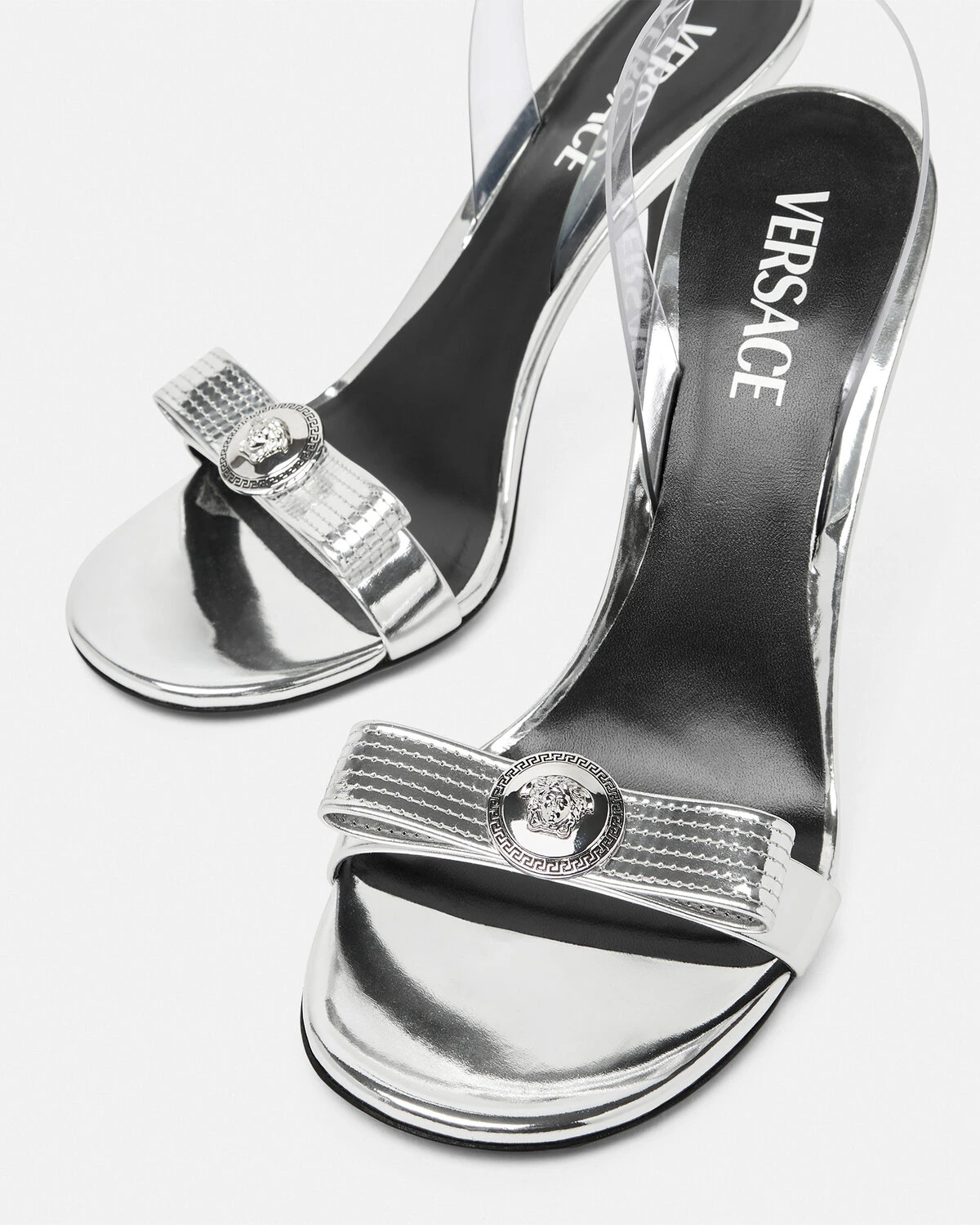 Gianni Ribbon Metallic Sandals 4.3" / 110 mm - 6