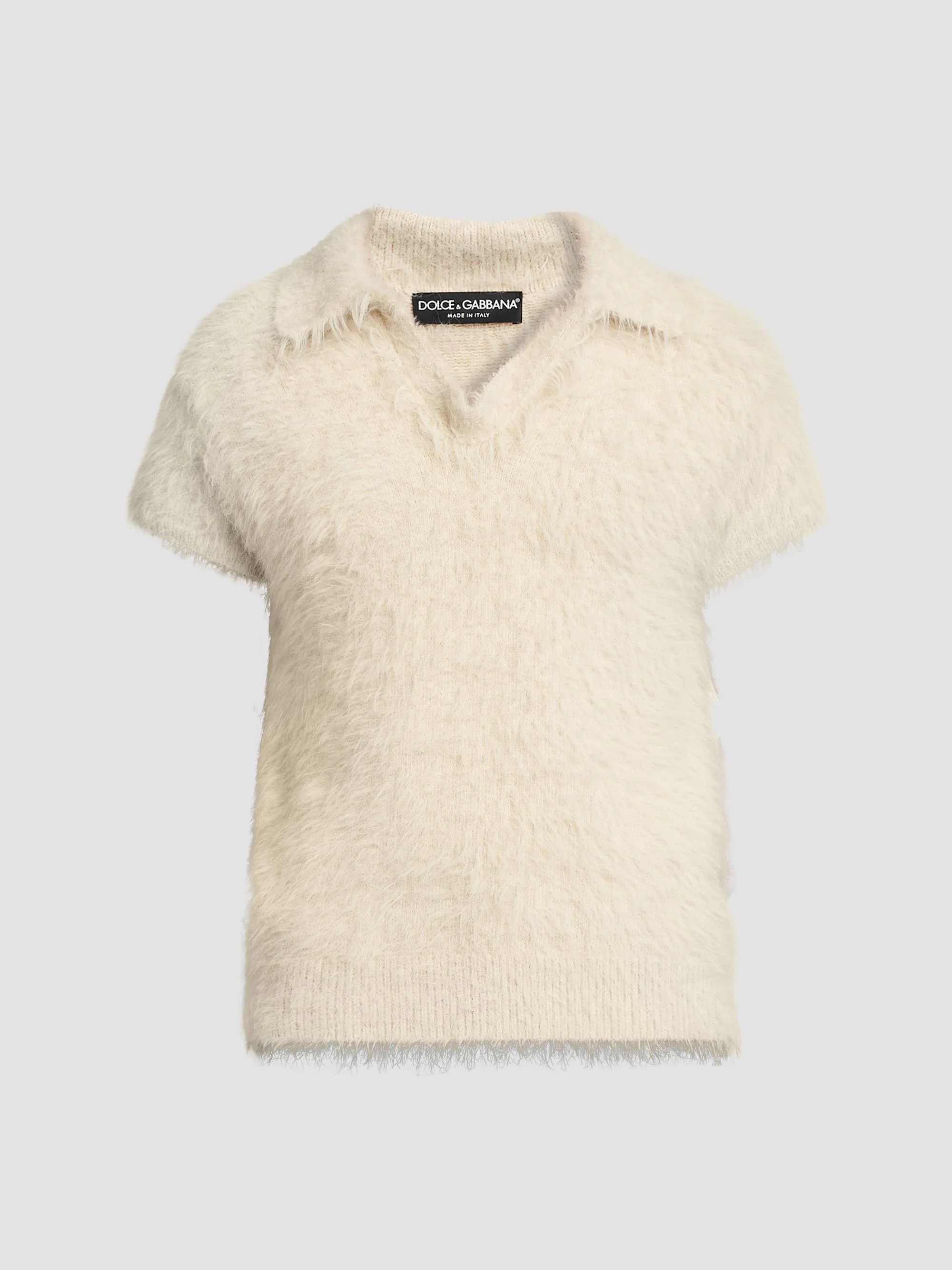 Men's Textured Polo Shirt - Medium Beige - 1