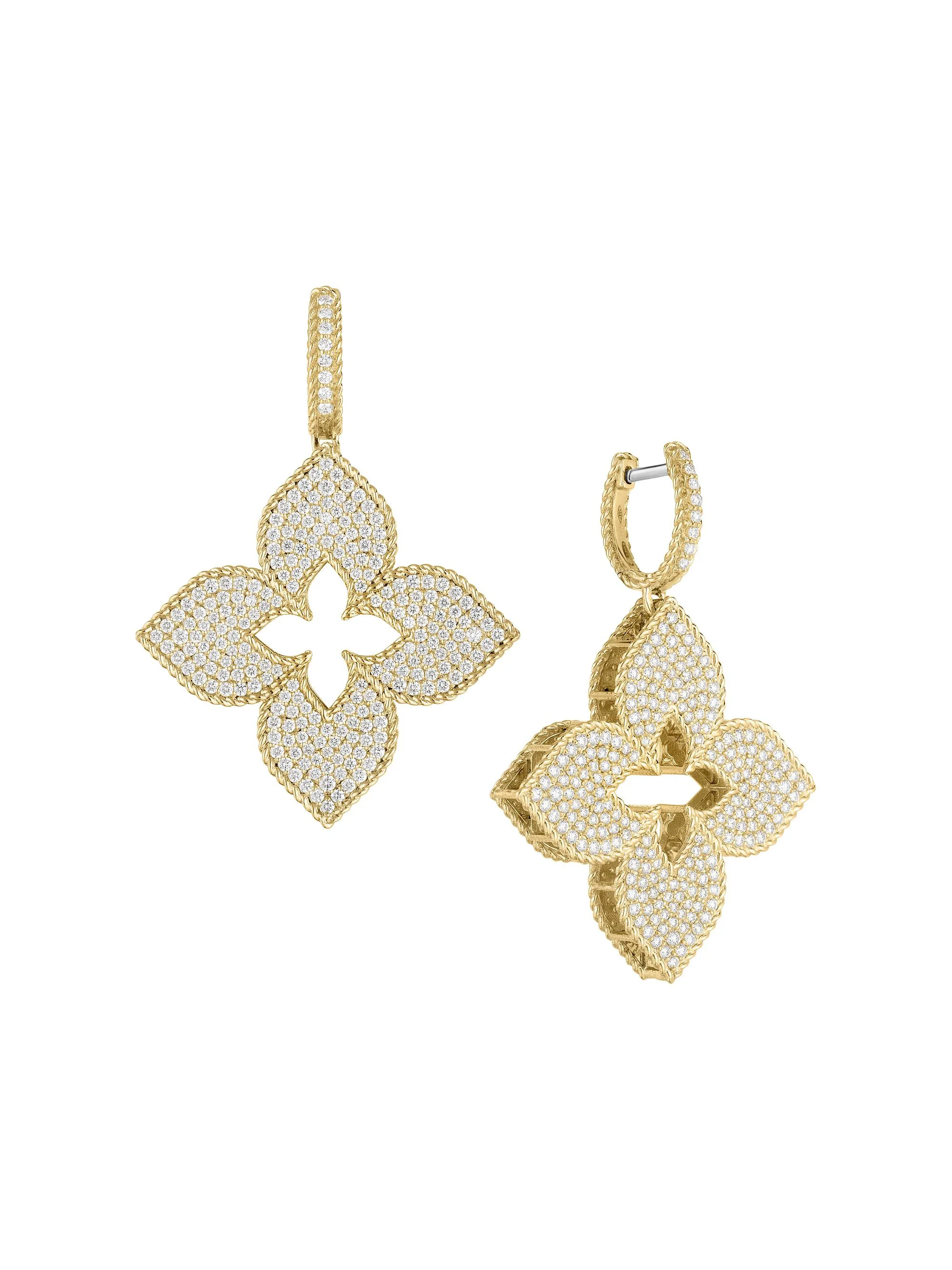 Women's Venetian Princess 18K Gold & Diamond Drop Earrings - Yellow Gold - 1