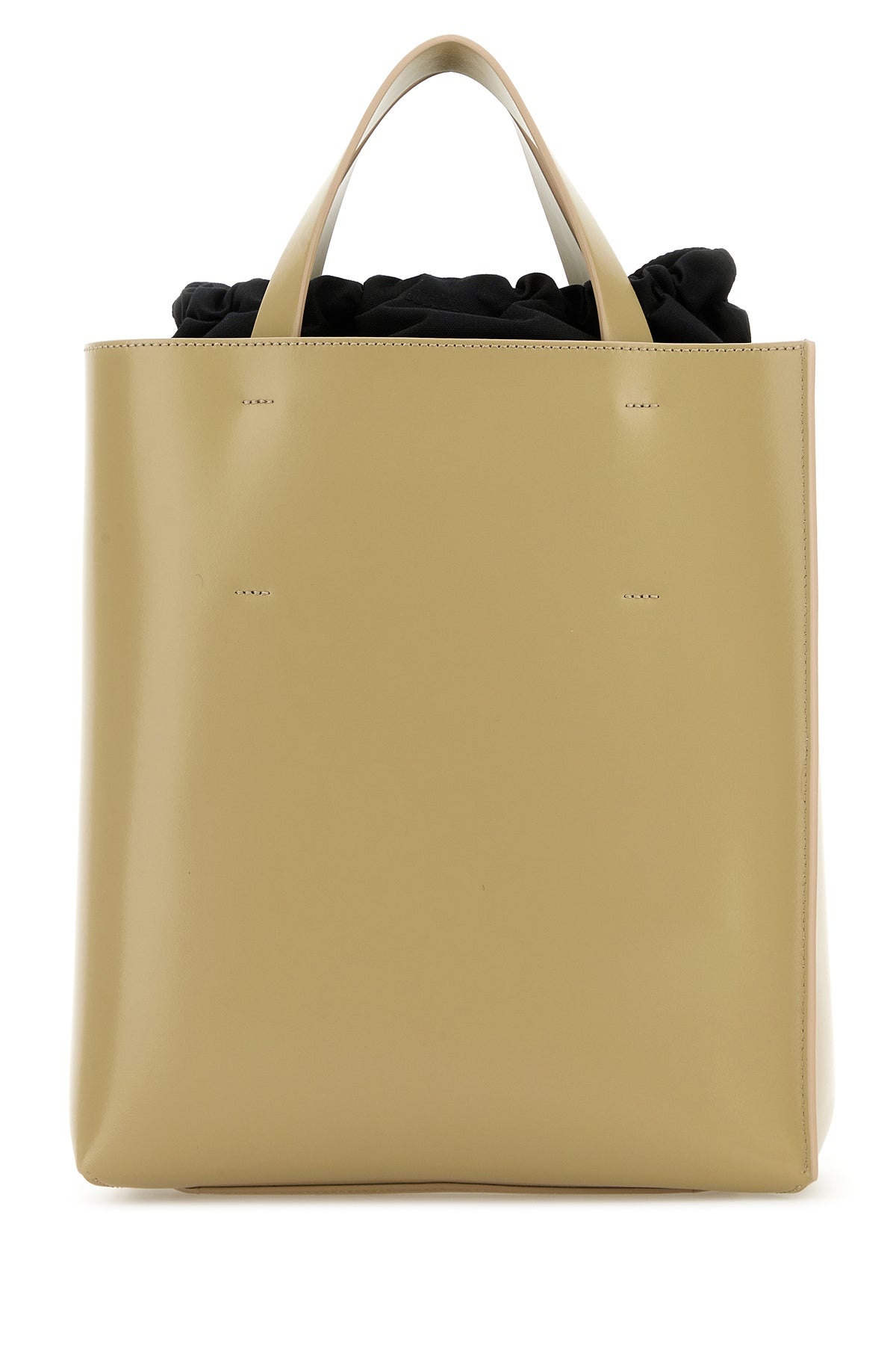 Khaki leather small Museo handbag - 3