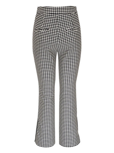 VERONICA BEARD Arte houndstooth-pattern flared trousers outlook