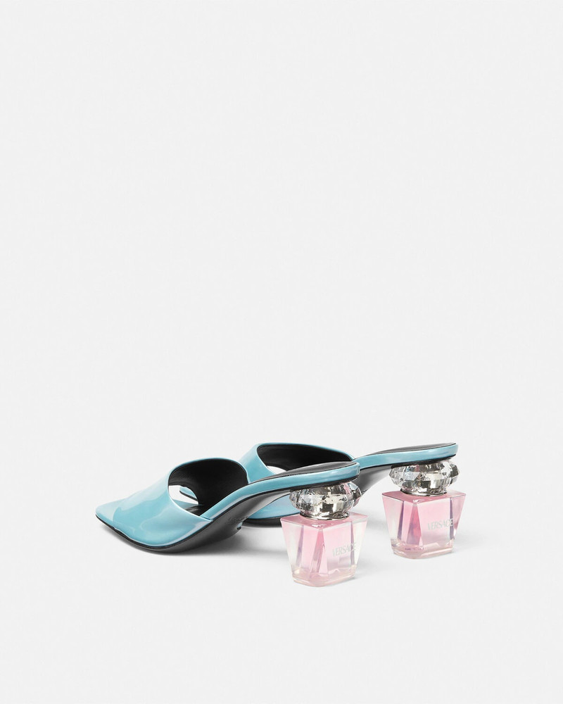 Bright Crystal Patent Mules 70 mm 4