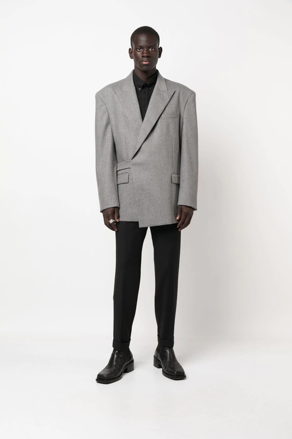 mid-rise straight-leg trousers - 2