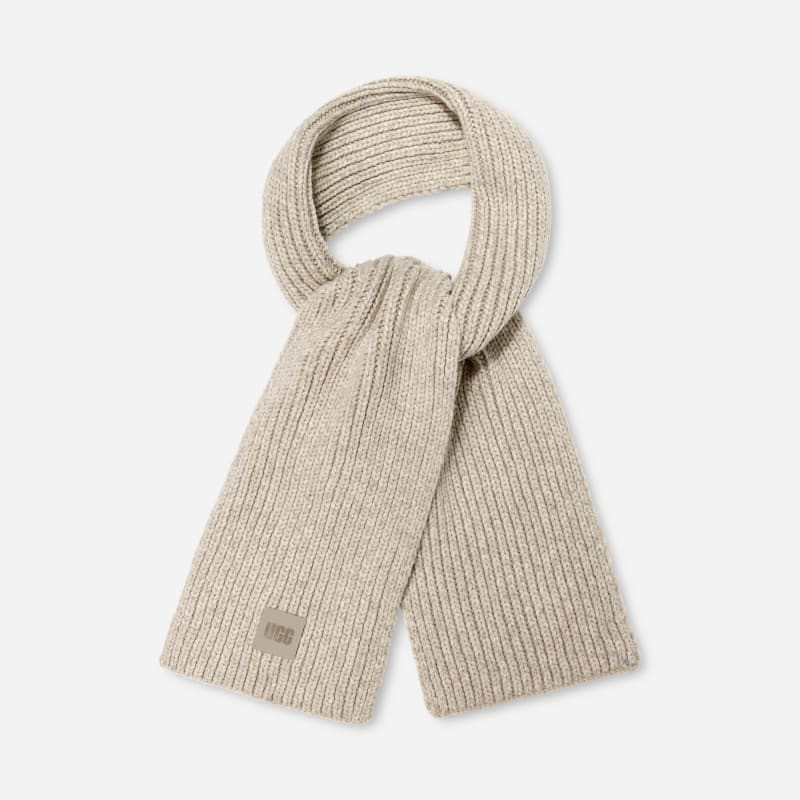 ® Women's Chunky Rib Knit Scarf Acrylic Blend Scarves in Light Grey 1