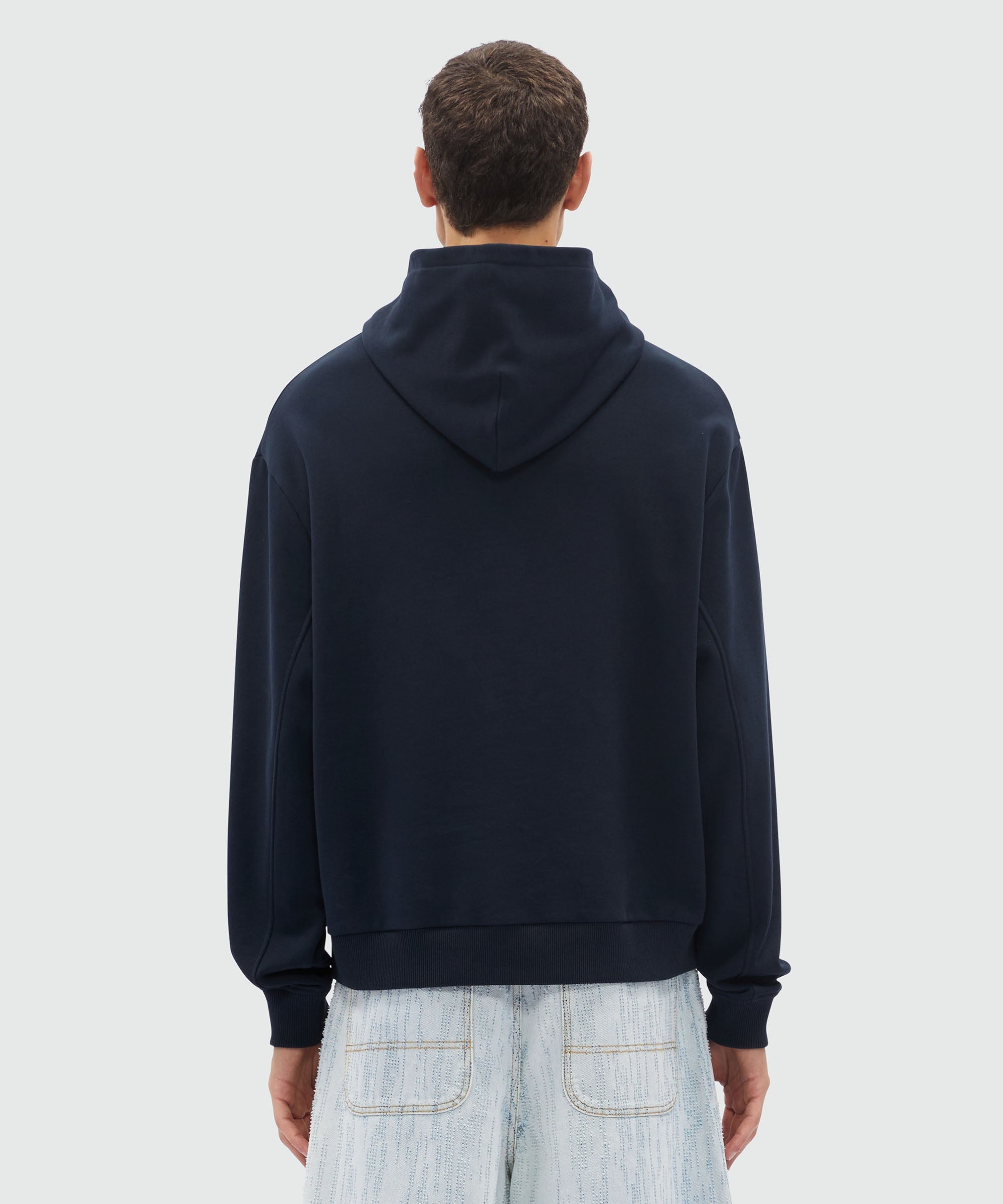Blue jersey sweatshirt with MSGM quotes - 3
