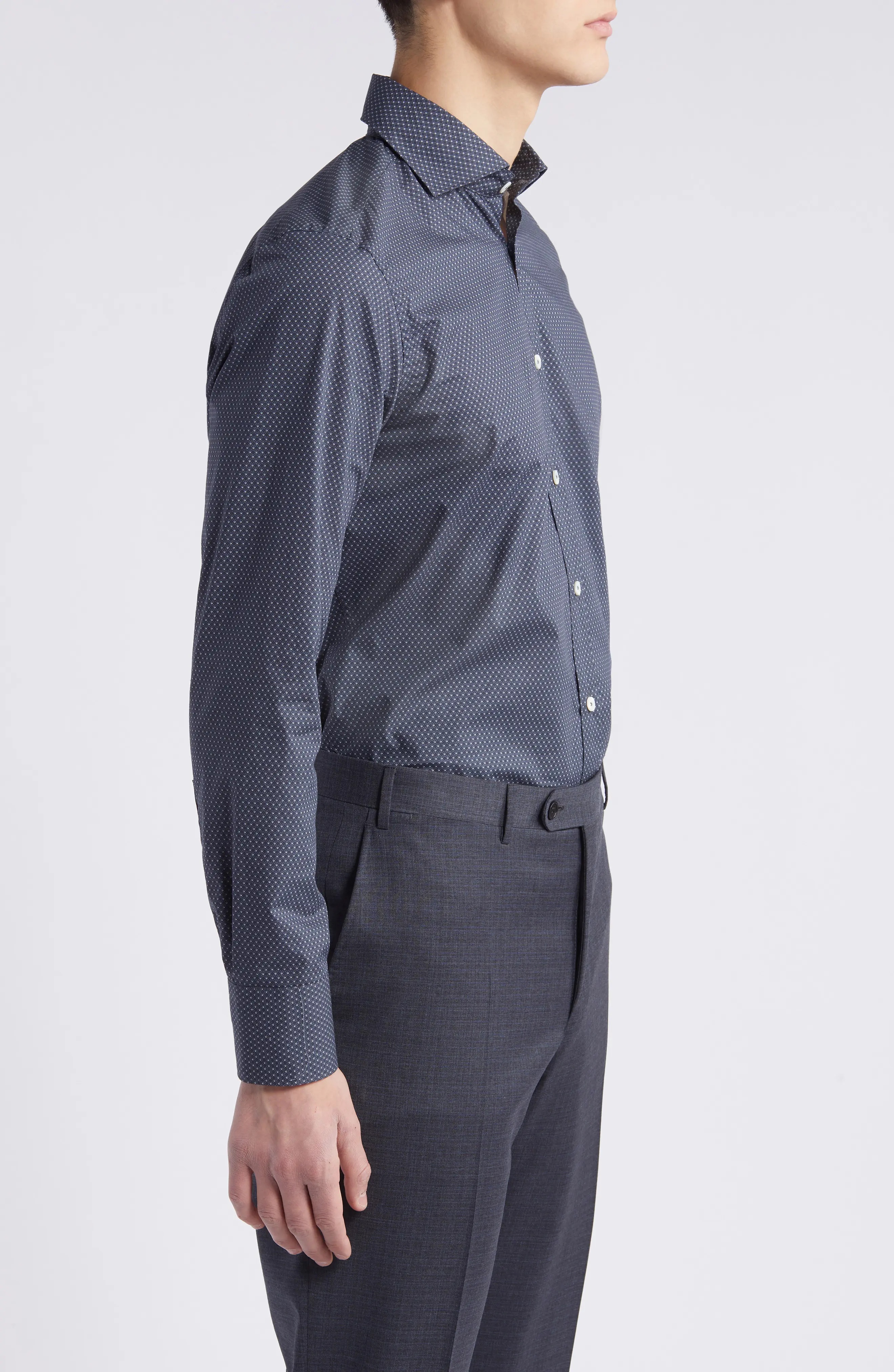 Micropattern Dress Shirt - 4