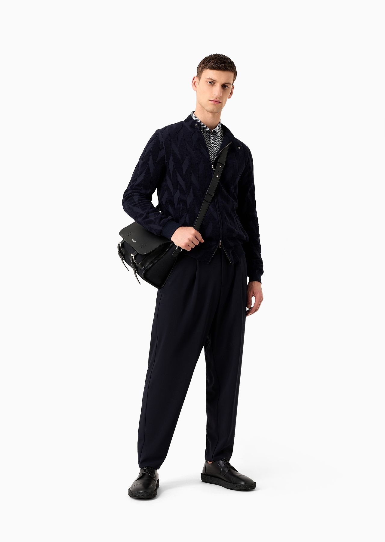 Single-dart, wool-canvas trousers - 4