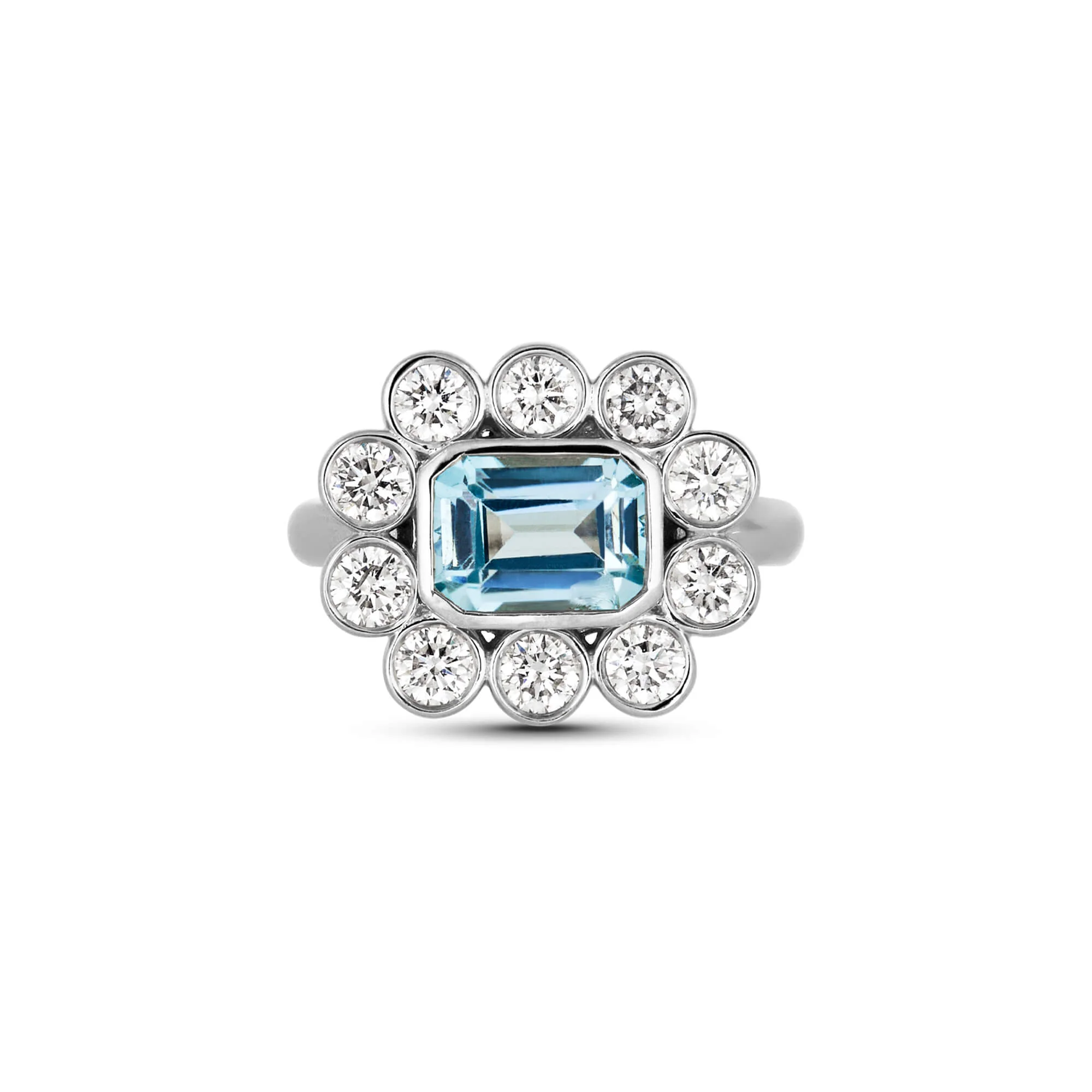 Full Volume Le Bleu Vintage Flower Ring - 1