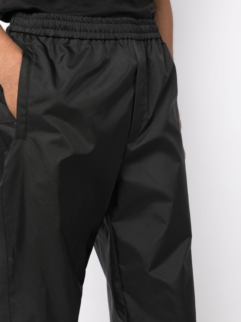 elasticated-waist straight-leg trousers - 5