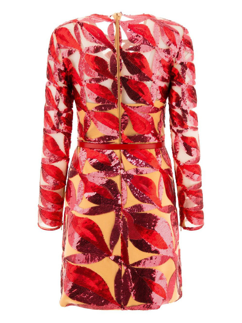 ELIE SAAB sequin leaf-pattern dress outlook