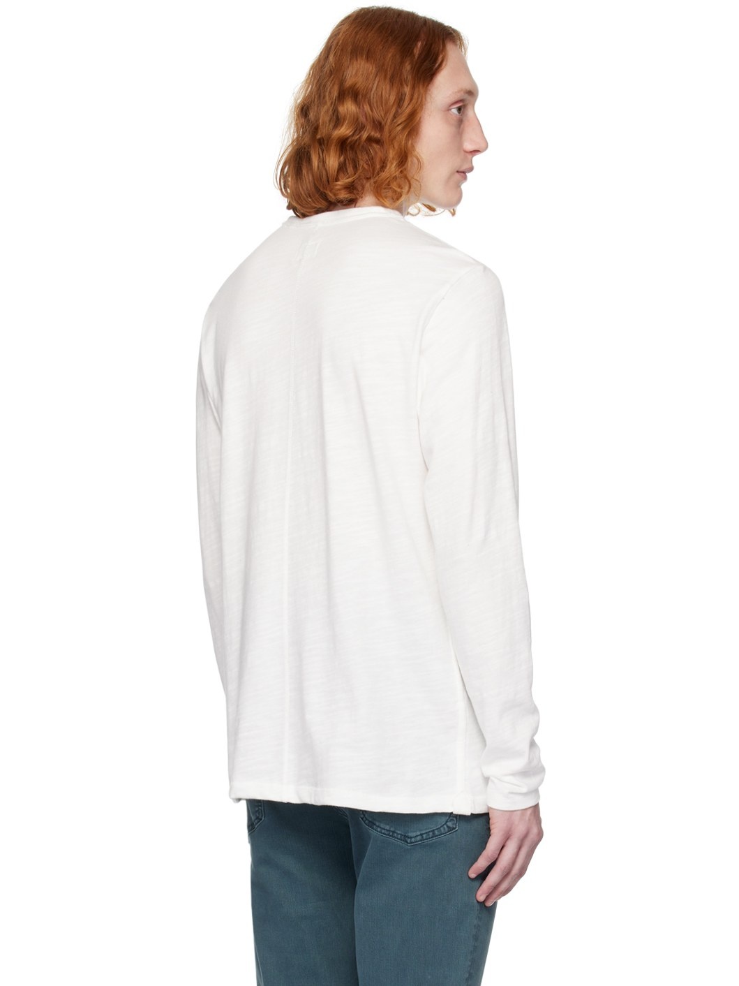 White Classic Flame Long Sleeve T-Shirt - 3
