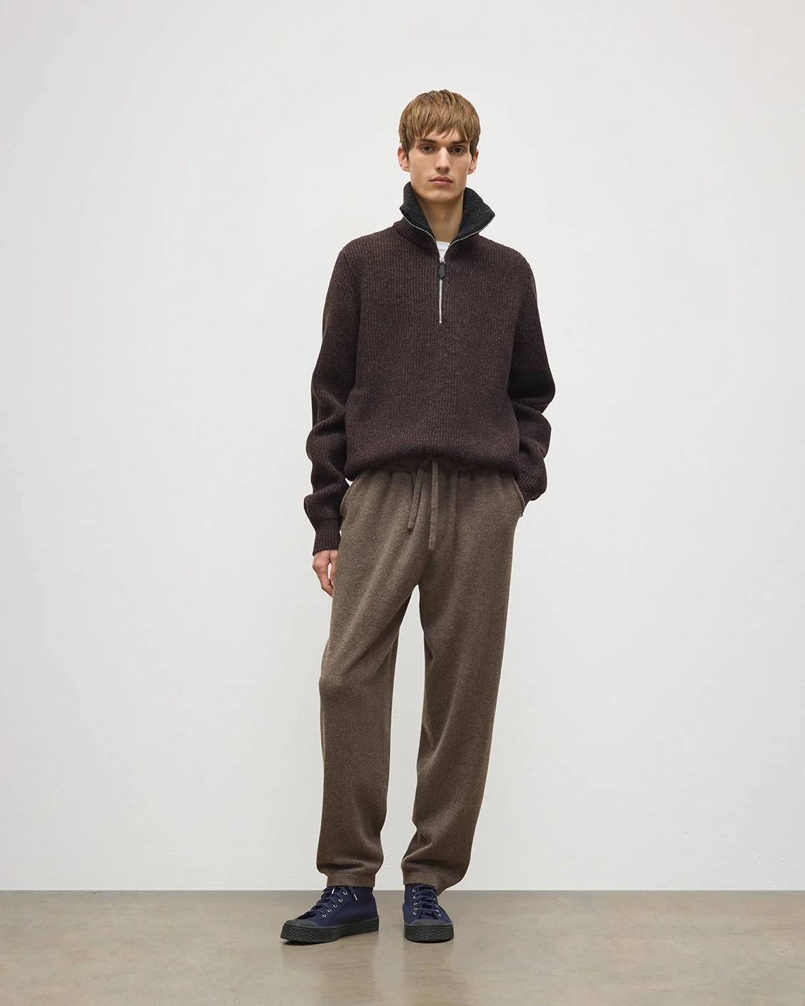 Lewis Brown Tapered Cashmere Joggers - 1