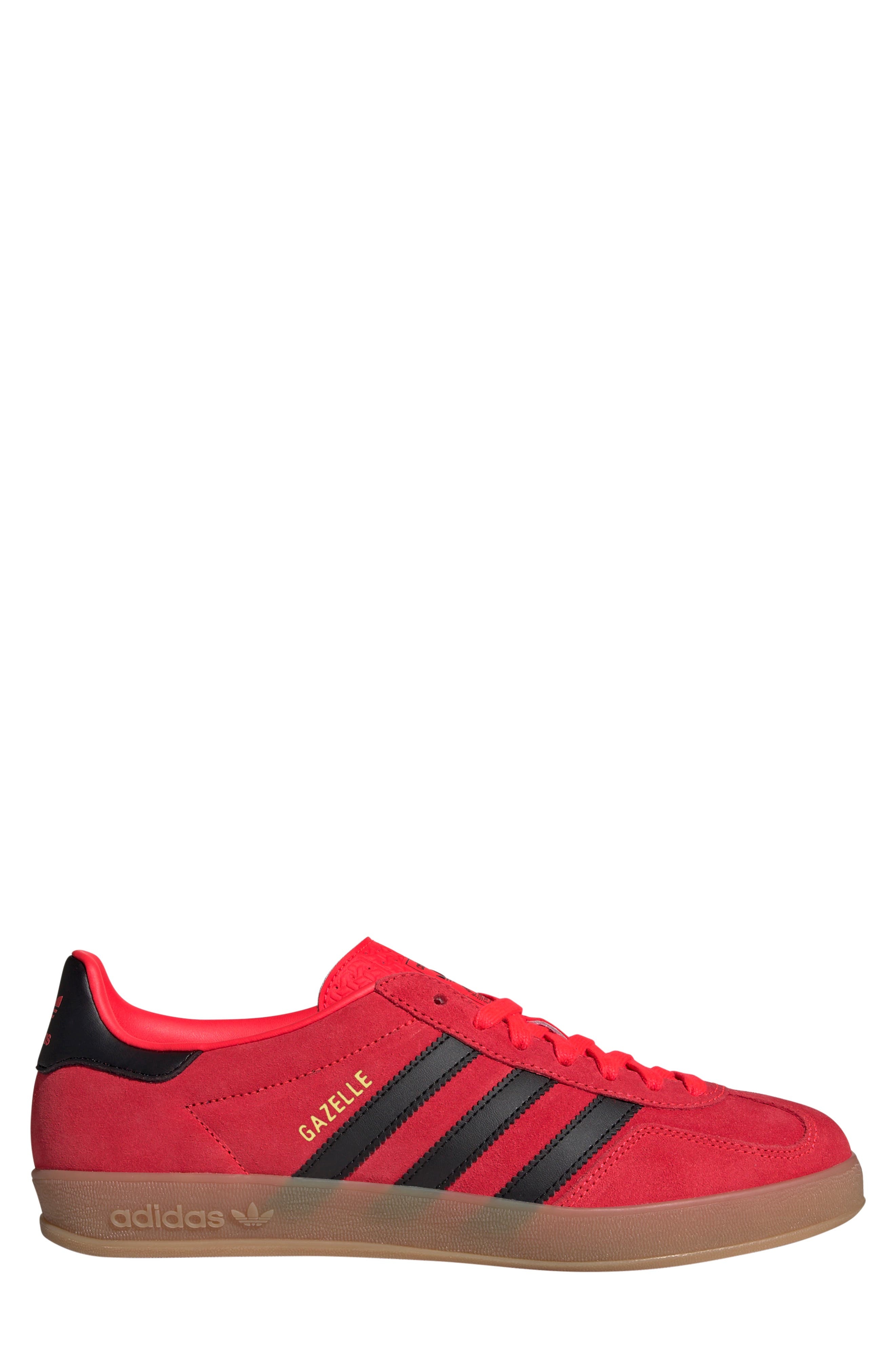 adidas Gazelle Indoor Sneaker in Lucid Red/black/gold Metallic at Nordstrom - 3