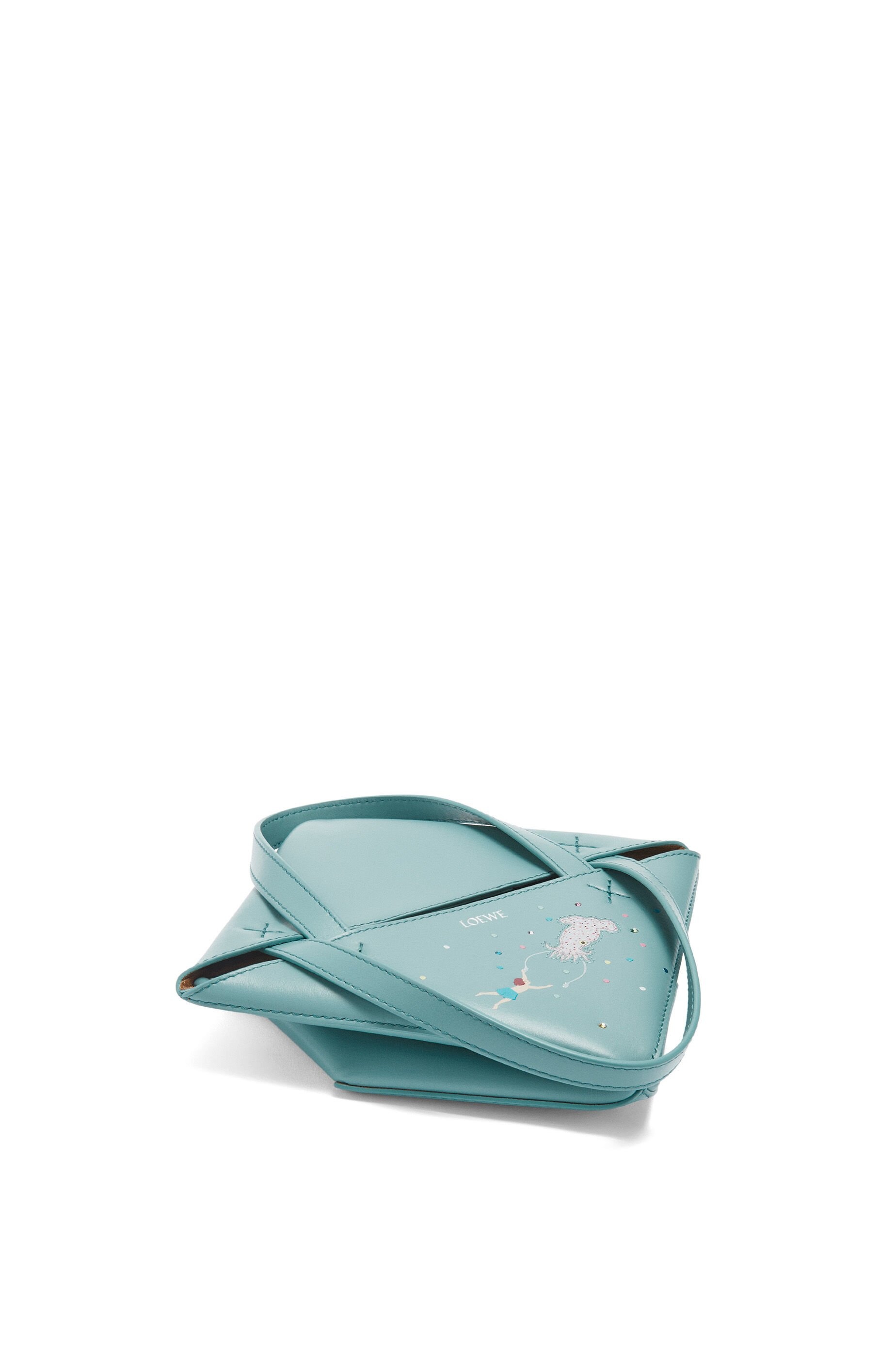 【LOEWE】PUZZLE FOLD TOTE MINI SQUID◆A779V25X13 Loewe x Suna Fujita Puzzle Mini Squid Tote Bag in Leather