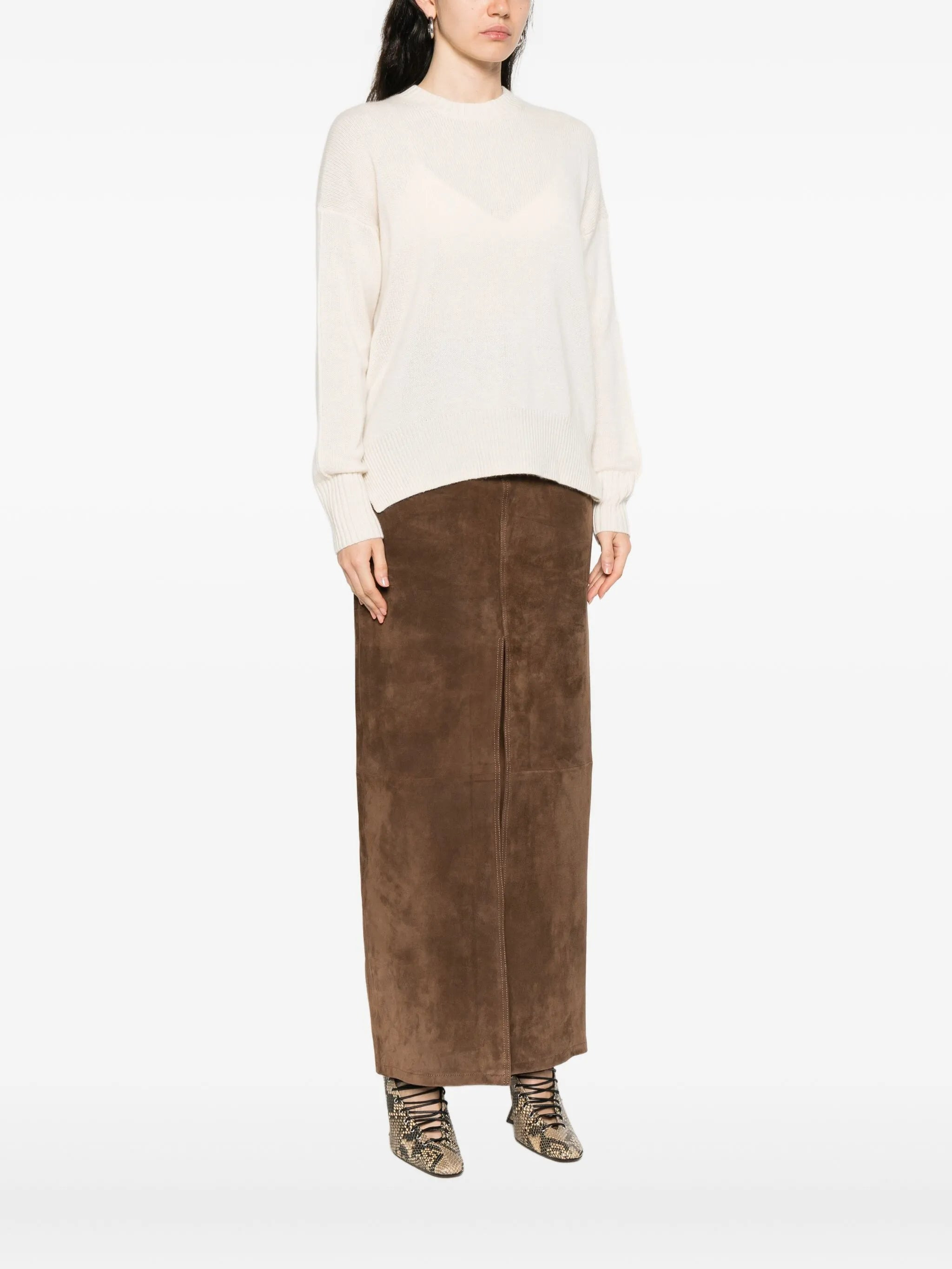 Allude Round-neck Cashmere Sweater - 5