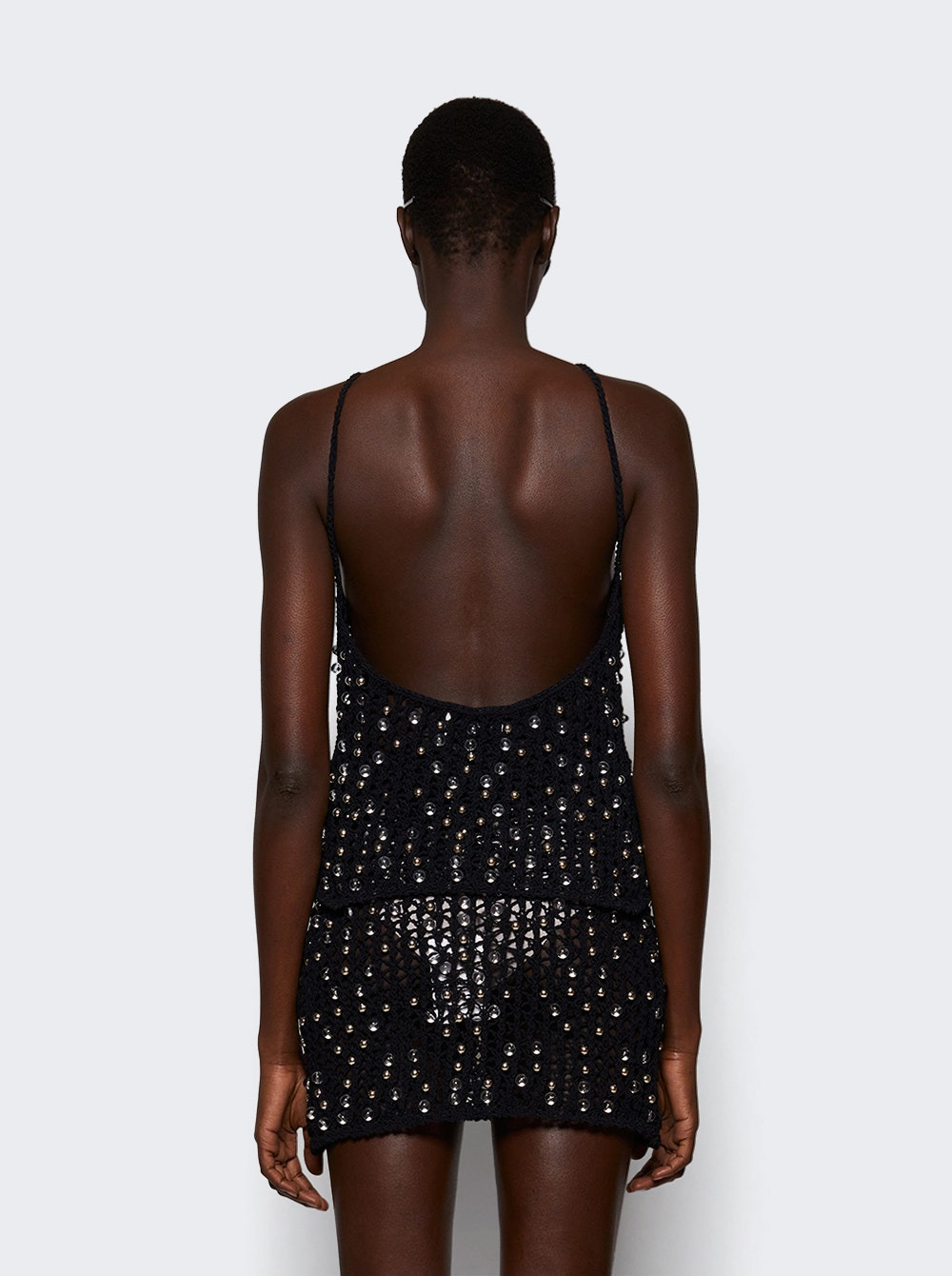 Beaded Knitted Top Black - 4
