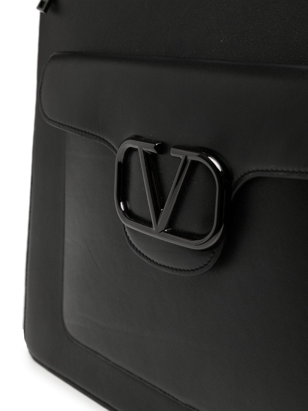 V-Logo leather briefcase - 4