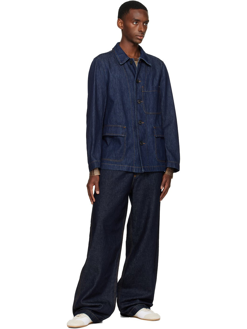 Dries Van Noten Navy Denim Chore Jacket outlook