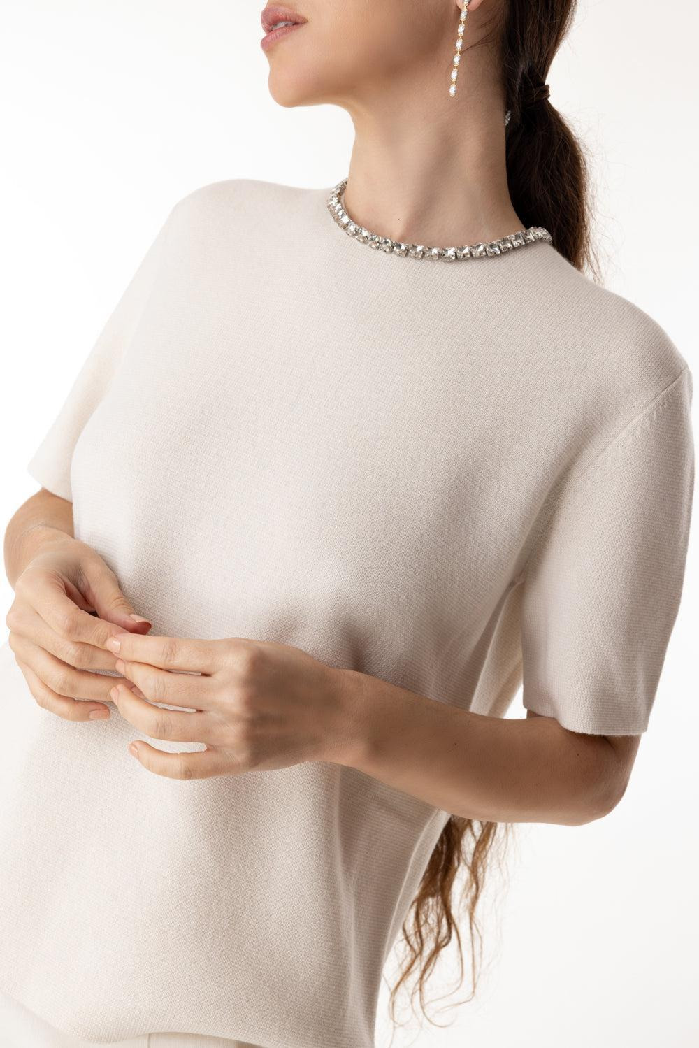 Crystal Collar Tee - 3