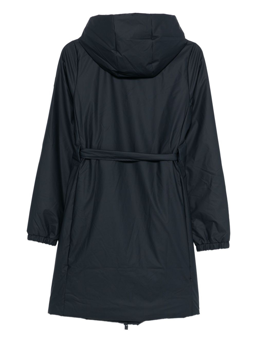 hooded belted coat - 2