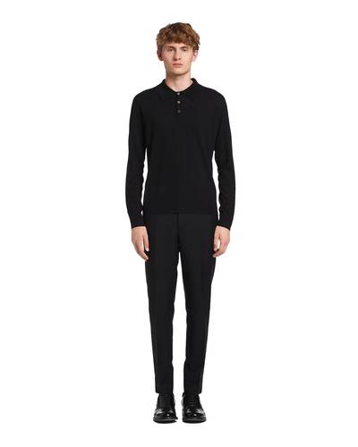 Prada Worsted wool polo shirt outlook